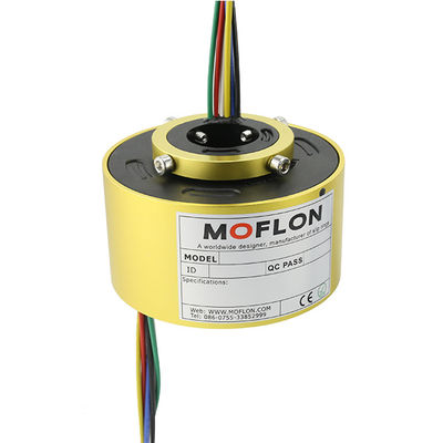 品質  Aluminum Alloy Through Bored Slip Rings MOFLON 18 Brand Hole Size 20mm 10A Circuit Low Temperature Resistance For Industrial Part 工場